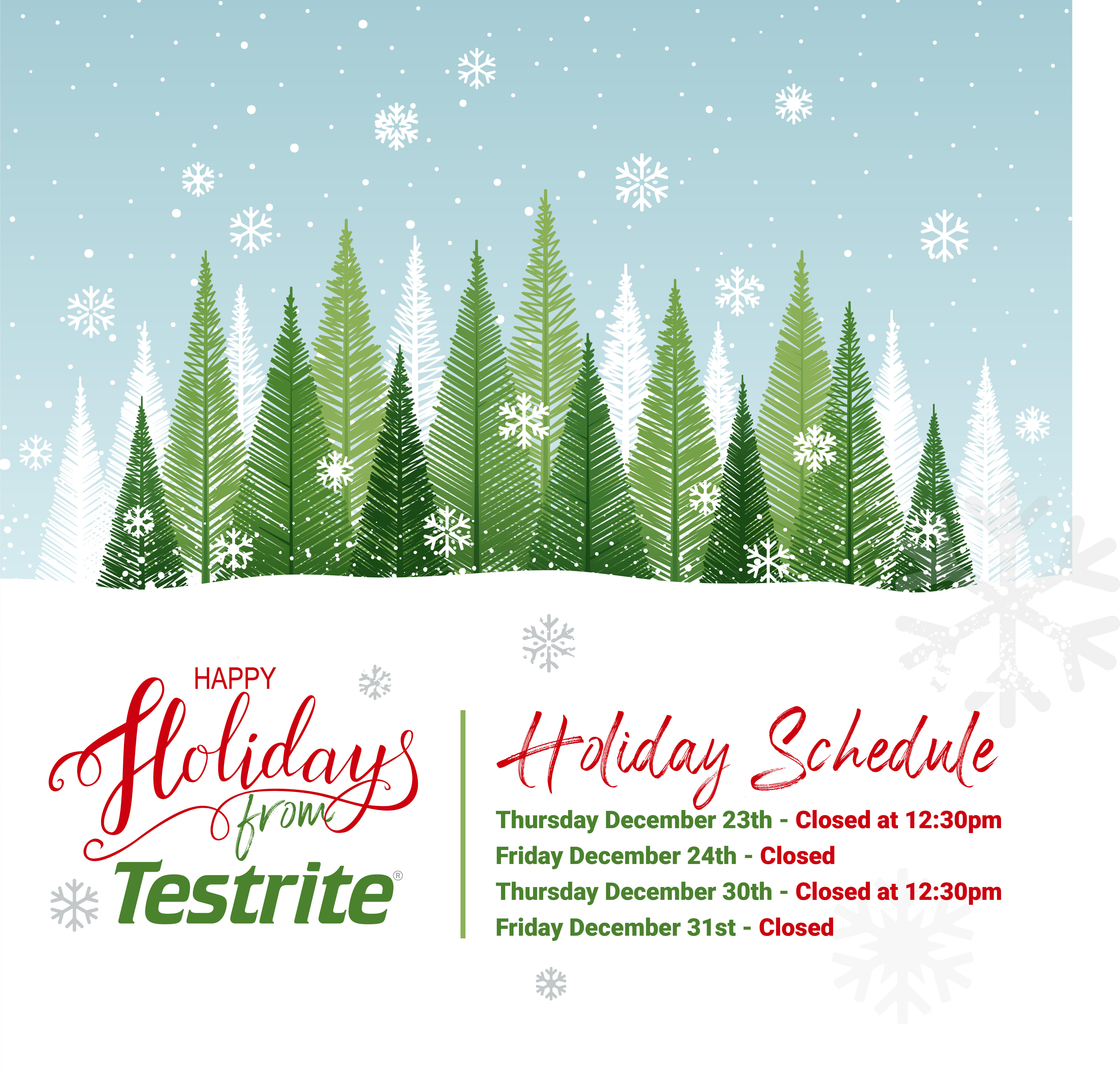 testrite schedule