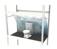 Big Box Retail Curved Pillowcase Graphic In Warehouse Racking Standards Example